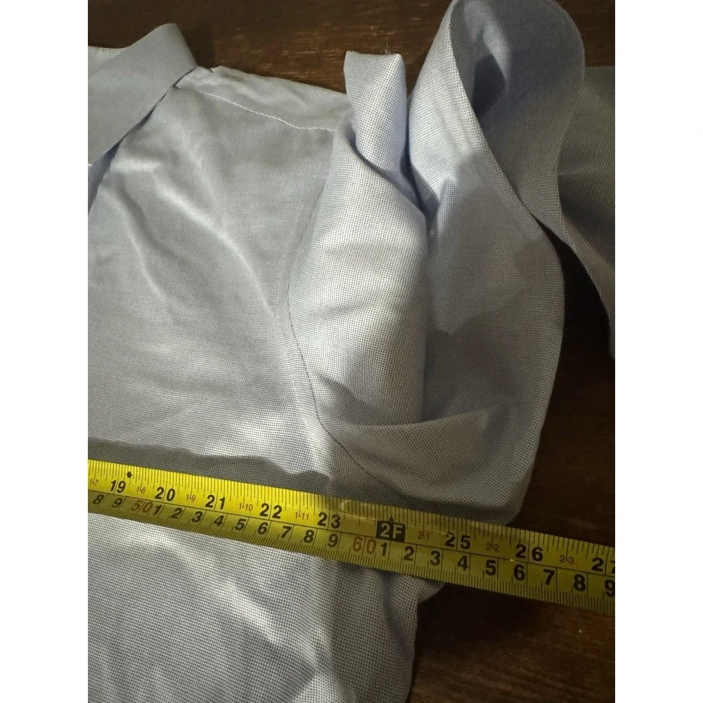 Banana Republic Mens XL(17-17.5) Blue Button Up Dress Shirt Non Iron Slim Fit